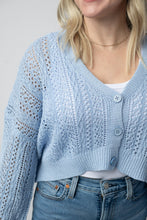 Load image into Gallery viewer, Callie Cropped Cardigan - Sky Blue
