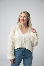 Load image into Gallery viewer, Callie Cropped Cardigan - Ivory
