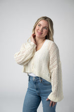 Load image into Gallery viewer, Callie Cropped Cardigan - Ivory
