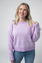 Load image into Gallery viewer, Josie Cozy Crew Sweater - Lavender