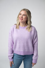 Load image into Gallery viewer, Josie Cozy Crew Sweater - Lavender