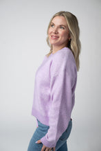 Load image into Gallery viewer, Josie Cozy Crew Sweater - Lavender