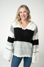 Load image into Gallery viewer, Monochrome Colorblock Hoodie