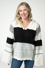 Load image into Gallery viewer, Monochrome Colorblock Hoodie