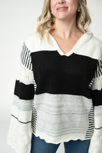 Load image into Gallery viewer, Monochrome Colorblock Hoodie
