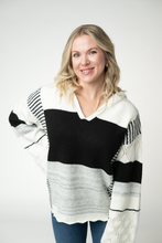 Load image into Gallery viewer, Monochrome Colorblock Hoodie