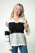 Load image into Gallery viewer, Monochrome Colorblock Hoodie