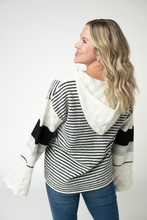 Load image into Gallery viewer, Monochrome Colorblock Hoodie