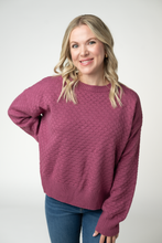 Load image into Gallery viewer, Gianna Pullover Sweater - Raspberry