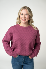 Load image into Gallery viewer, Gianna Pullover Sweater - Raspberry
