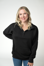 Load image into Gallery viewer, Tatum Quarter Zip - Black