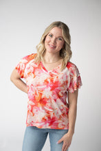 Load image into Gallery viewer, Raelynn V-Neck Top - Sunset Tropical Floral
