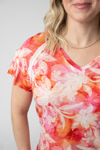 Load image into Gallery viewer, Raelynn V-Neck Top - Sunset Tropical Floral