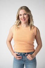 Load image into Gallery viewer, Morgan Micro Striped Tank - Orange