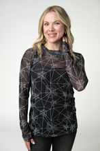 Load image into Gallery viewer, Blair Mesh Long Sleeve Top - Webs