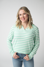 Load image into Gallery viewer, Amelia Striped Hoodie - Green