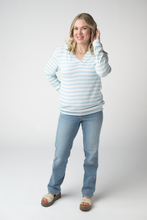 Load image into Gallery viewer, Amelia Striped Hoodie - Sky Blue