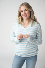 Load image into Gallery viewer, Amelia Striped Hoodie - Sky Blue