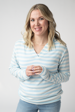 Load image into Gallery viewer, Amelia Striped Hoodie - Sky Blue