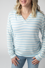 Load image into Gallery viewer, Amelia Striped Hoodie - Sky Blue