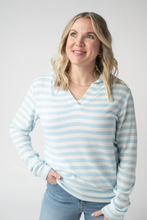 Load image into Gallery viewer, Amelia Striped Hoodie - Sky Blue