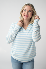 Load image into Gallery viewer, Amelia Striped Hoodie - Sky Blue