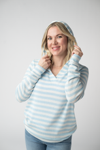 Load image into Gallery viewer, Amelia Striped Hoodie - Sky Blue