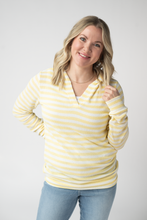Load image into Gallery viewer, Amelia Striped Hoodie - Lemon