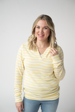 Load image into Gallery viewer, Amelia Striped Hoodie - Lemon