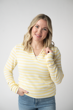 Load image into Gallery viewer, Amelia Striped Hoodie - Lemon