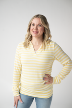 Load image into Gallery viewer, Amelia Striped Hoodie - Lemon