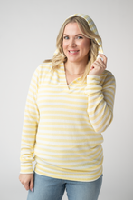 Load image into Gallery viewer, Amelia Striped Hoodie - Lemon
