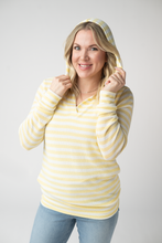 Load image into Gallery viewer, Amelia Striped Hoodie - Lemon