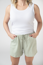 Load image into Gallery viewer, Candice Crinkle Shorts - Light Green