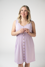 Load image into Gallery viewer, Beverly Button Dress - Lavender