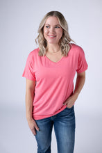 Load image into Gallery viewer, Chloe Cozy Tee - Sun Kissed Coral