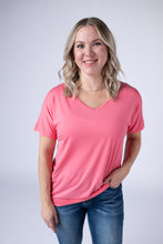 Load image into Gallery viewer, Chloe Cozy Tee - Sun Kissed Coral