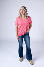 Load image into Gallery viewer, Chloe Cozy Tee - Sun Kissed Coral