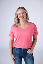 Load image into Gallery viewer, Chloe Cozy Tee - Sun Kissed Coral