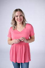 Load image into Gallery viewer, Sarah Ruffle Short Sleeve - Sun Kissed Coral