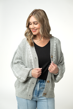 Load image into Gallery viewer, Cable Cardigan - Grey