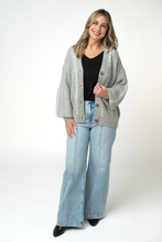 Load image into Gallery viewer, Cable Cardigan - Grey