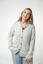Load image into Gallery viewer, Confetti Dot Cable Cardigan Jacket - Grey