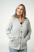 Load image into Gallery viewer, Confetti Dot Cable Cardigan Jacket - Grey
