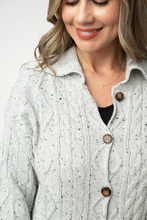 Load image into Gallery viewer, Confetti Dot Cable Cardigan Jacket - Grey