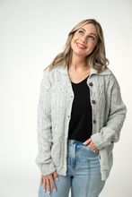 Load image into Gallery viewer, Confetti Dot Cable Cardigan Jacket - Grey