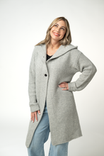 Load image into Gallery viewer, Lillian Long Hooded Cardigan - Grey
