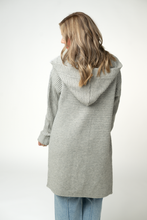 Load image into Gallery viewer, Lillian Long Hooded Cardigan - Grey