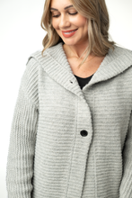 Load image into Gallery viewer, Lillian Long Hooded Cardigan - Grey