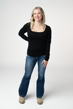 Load image into Gallery viewer, Alyssa Long Sleeve Top - Black